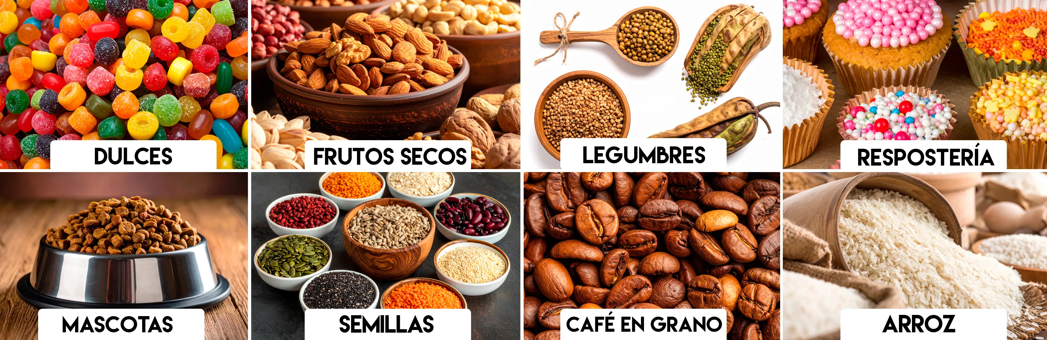 Variedad de alimentos líquidos para maquila